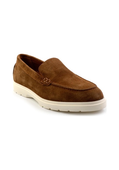 Bambi Taba Hakiki Deri Erkek Loafer Ayakkabı E01087112702 Taba