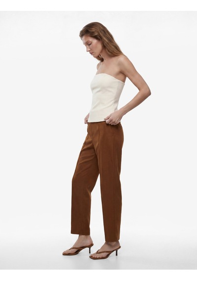 Koton Cepli Barrel Fit Keten Pantolon Kahverengi 6sak40377pw Kahve