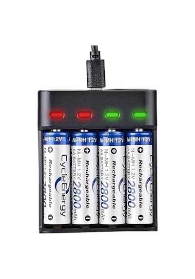 Pil Şarj Cihazı Dört Yuvalı - 1.2v Ni-mh/ni-cd Aa/aaa/gt-bc07