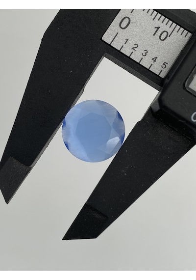 Faset Kesim Kedi Gözü Taş 14mm Mavi 1 Adet