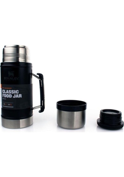 Stanley Classic Legendary Vakumlu Çelik Yemek Termosu, Mat Siyah, Çok Renkli