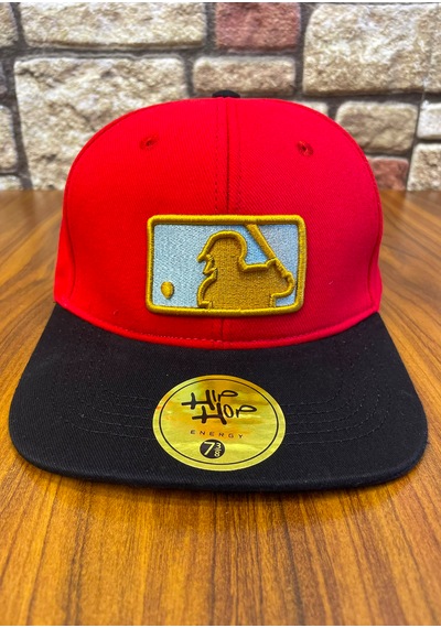 Hamze Mlb Nakış Hip Hop Snapback Rapper Basket Beyzbol Cap Şapka Kırmızı - Siyah
