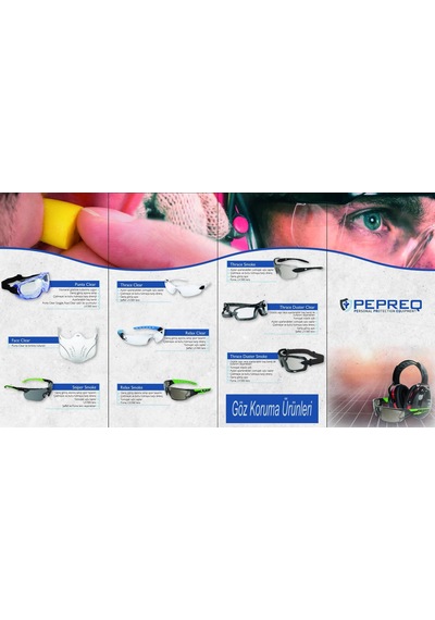 Pepreq Ew Relax Clear Güvenlik Gözlüğü Çizilmeye Karşı Dirençli