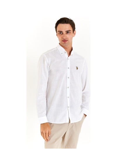 U.s. Polo Assn. Erkek Regular Gömlek 50282588-vr013 Beyaz
