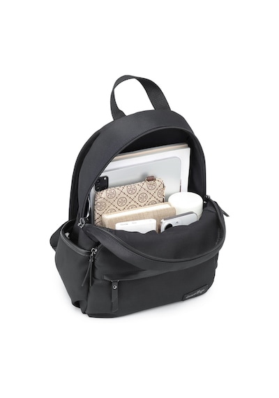 Smart Bags Siyah Twill Dimi Kumaş Orta Boy Günlük Kadın Sırt Çantası
