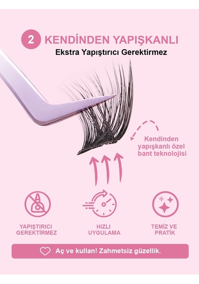 Kp1452 - Takma Kirpik Kendinden Yapışkanlı Siyah