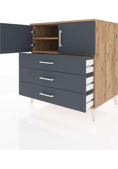 Kronos Şifonyer 2 Raflı 3 Çekmeceli 2 Kapaklı 88x59x96 Çam-an... Çam Kronos Şifonyer 2 Raflı 3 Çekmeceli 2 Kapaklı 88x59x96 Çam-an... Çam
