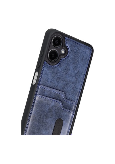 Samsung Galaxy A07 4g Sara Kartvizitli Deri Kılıf - Lacivert 0.2M-Çok Renkli