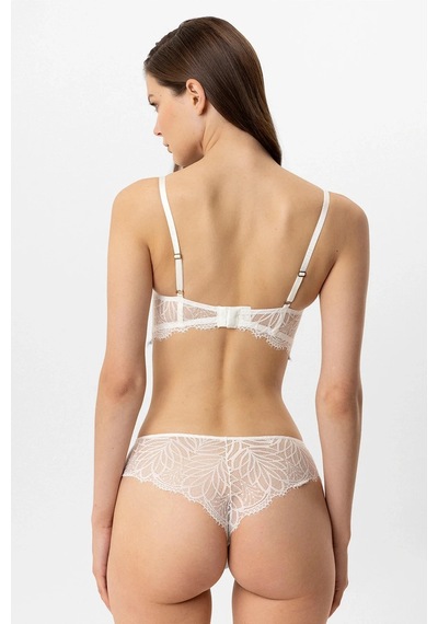 Pierre Cardin 4885 Milan Push Up Kaplı Dantelli Sütyen Takım Ekru