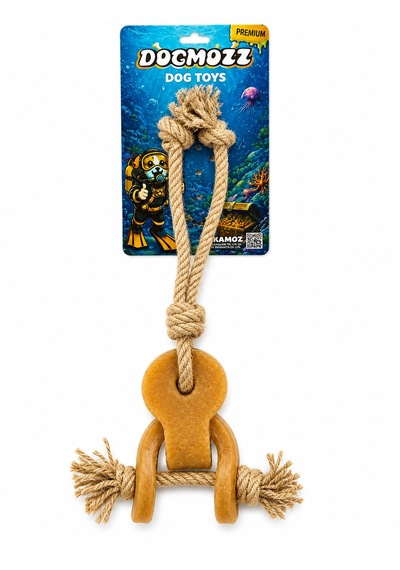 Dogmozz Premium Doğal Düğüm Kauçuklu Diş Kaşıma İpi 30 Cm