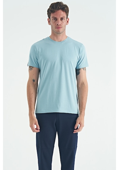 Air Jones Tommy Life Calvin Açık Mavi Basic Erkek T-shirt - 88245 Açik Mavi