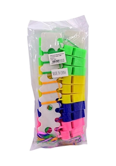40 Adet Renkli Plastik Düdük - Çok Amaçlı Rengarenk Poşetli 40 Adet Plastik Düdük - Düdük Çok Renkli