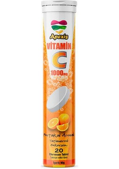 Apexis Vitamin C 1000mg 20 Efervesan Tablet