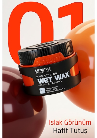 Ostwint Menstyle Collection No:01 Profesyonel Saç Şekillendirici Wet Islak Wax 150 ML