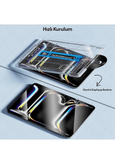 Tablet İle Uyumlu Ekran Koruyucu, Hizalama Aparatlı Kolay Kurulum, Hd Şeffaf Temperli Cam, 9h Dayanıklı, Hassas Dokunmatik 1, İpad Air 11-inch M4/m3/m2 2026/2025/2024