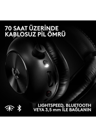 Logitech G Pro X3 Lightspeed Kablosuz Bluetooth Oyuncu Kulaklığı - Siyah
