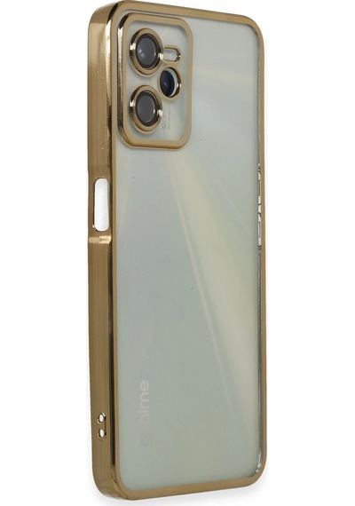 Newface - 253 - Realme C35 Kılıf Razer Lensli Silikon - Novapazr - - Gold