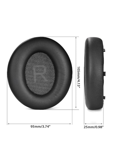 Anker Soundcore Space Q45 İle Uyumlu Kulaklık Pedi Yastık Kulaklık Süngeri Yastığı Ped Suni Deri Earpad Köpük Yalıtım Kapak Siyah