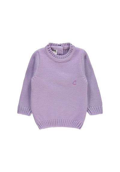 Civil Baby Kız Bebek Triko Kazak 6-18 Ay Lila