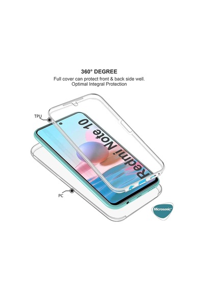 Xiaomi Poco M5s İçin Kılıf 6 Tarafı Tam Full Koruma 360 Clear Soft Şeffaf Poco M5s İle Uyumlu Kılıf - Şeffaf