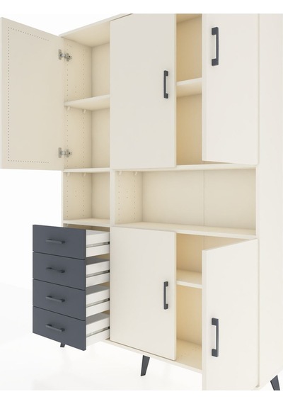 Arges Dolap 7 Raflı 4 Çekmeceli 5 Kapaklı 132x30x195 Aytaşı-aytaşı/antrasit Aytası/antrasıt Arges Dolap 7 Raflı 4 Çekmeceli 5 Kapaklı 132x30x195 Aytaşı-aytaşı/antrasit Aytası/antrasıt