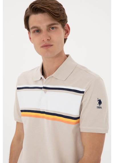U.S. Polo Assn. Erkek Regular Fit Polo Yaka Taş Tişört 50306858-VR049