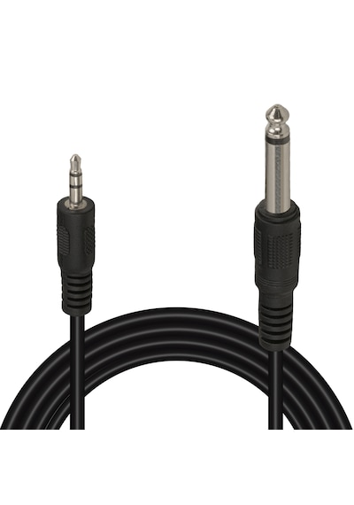 1.4 Metre 6.3mm Mono Çivi Jack To 3.5mm Stereo Aux Gitar Ses Kablosu
