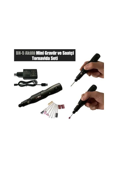 Bn-5 Şarjlı 3 Kademeli Mini Taşlama Gravür Makinesi