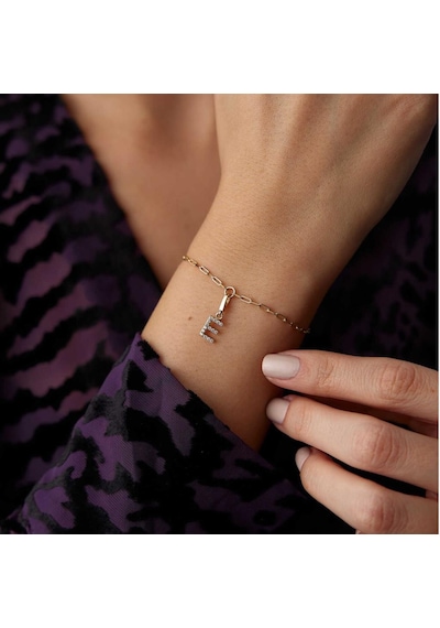 By Golden House Charm Harf Bileklik