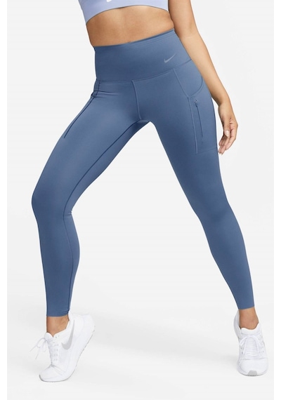 Nike Go Firm Support High Rise Full Length Kadın 6 Cepli Antreman Taytı Koyu Mavi