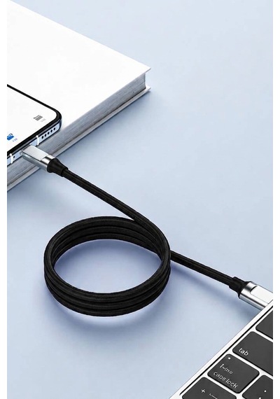 U15 Type-c To Lightnıng 27w Hızlı Şarj Kablosu Dayanıklı Kablo Gri