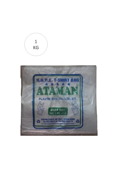 Kalın Şeffaf Atlet Poşet Orta Boy 27x47 Cm 1 Kg 1 Paket-takriben 145 Adet