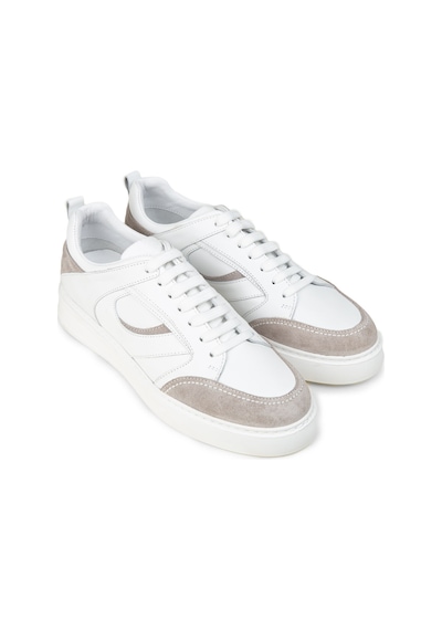 Deery Erkek Hakiki Deri Beyaz Sneaker Ayakkabı - 02012mbyze01 Beyaz
