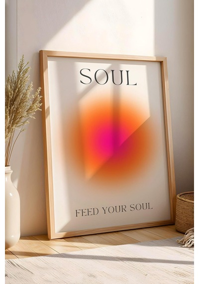 Feed Your Soul Çerçeveli Tablo Aura Enerji Renkleri