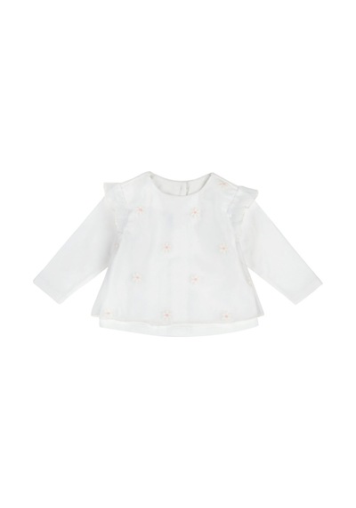 Chicco Kız Bebek Uzun Kollu Tişört 09101833000000 000033 Beyaz
