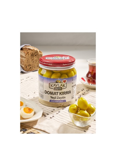 500 Gr Pet Domat Kırma Yeşil Zeytin