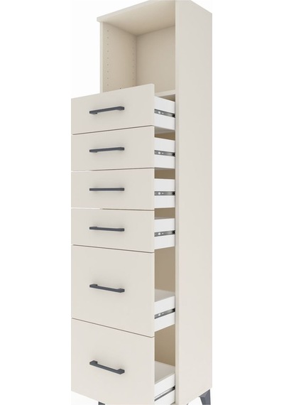 Arges Dolap Tek Raflı 6 Çekmeceli 44x30x182 Aytaşı-aytaşı Aytaşı
