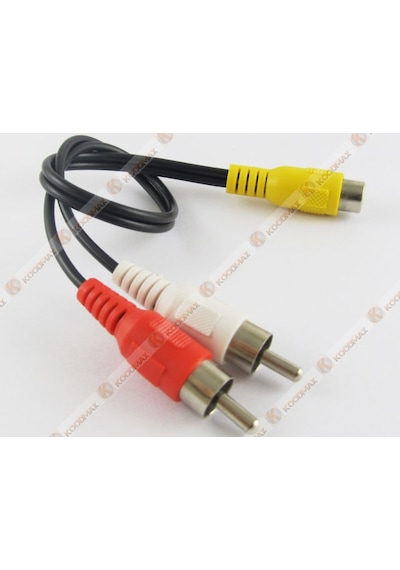 Anfi Y Kablo 2 Erkek Rca To 1 Dişi Rca Kablo