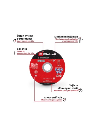 Ayrex İnox Kesici Disk 125x1,0 Mm 5 Adet - 49711522