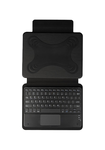 Uyumlu Zore Border Keyboard 13" İnç Universal Bluetooh Bağlantılı Standlı Klavyeli Tablet Kılıfı-siyah Tablet Kılıfı