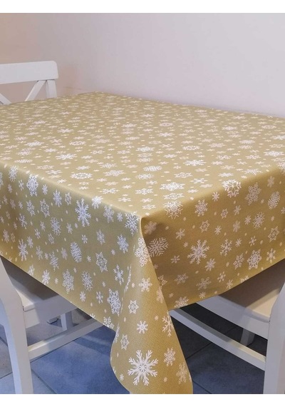 Elyaflı Pvc Muşamba - Desenli Silinebilir Masa Örtüsü 01fnt10961 Sarı