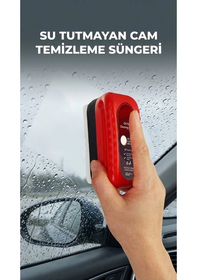 Su Tutmayan Araç Camı Temizleme Süngeri - Güvenli Ve Kolay Kullanım
