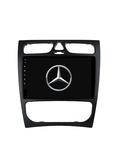 Mercedes C Class C180 W203-w209 Araç Multimedya Android Ekran Carplay 2+32 9" 00-04 Black Cadence