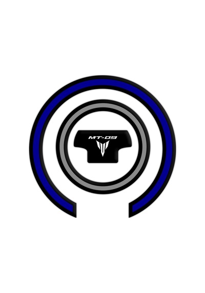 GP Kompozit Yamaha MT-09 2021-2022 Uyumlu Tank Pad Seti Siyah-Mavi