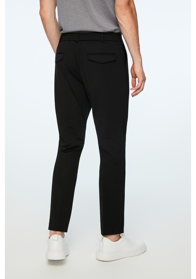 Morven Erkek Siyah Rayon Trend Düz Slim Fit Pantolon 26ms003027001 Siyah