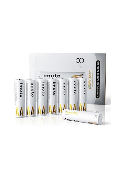 Imuto 3600mwh Aa Şarj Edilebilir Lityum Pil 8 Li Paket