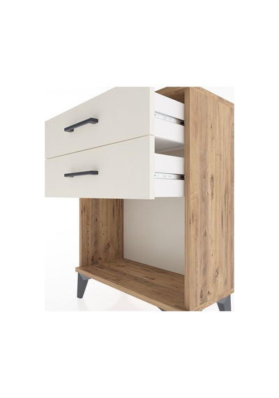 Arges Komodin 2 Çekmeceli 60x30x80 Çam-aytaşı Atlas Çam