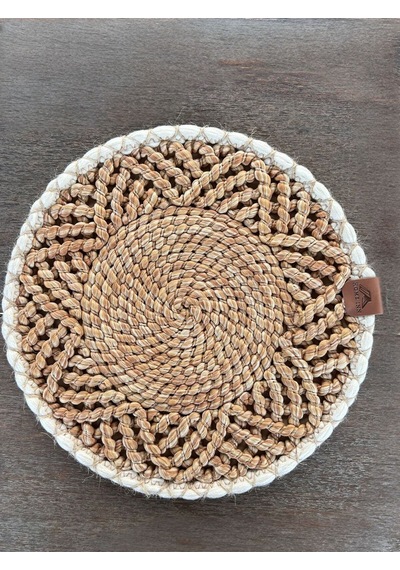 2'li Amerikan Servis - Leke Tutmaz- Kahverengi - Beyaz 33 X 33 Cm Kahverengi
