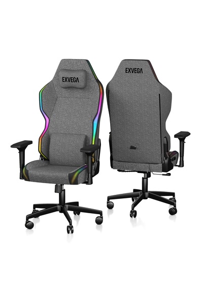 Exvega Lunar Active Rgb Graphite Oyuncu Koltuğu Koyu Gri
