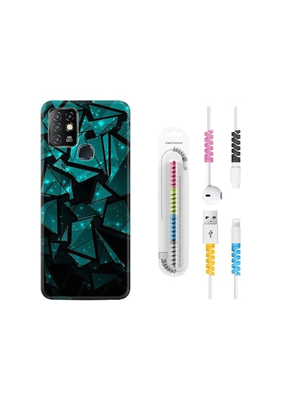 Infinix Hot 8 Kılıf Kablo Koruyuculu Baloons And Moon 1348